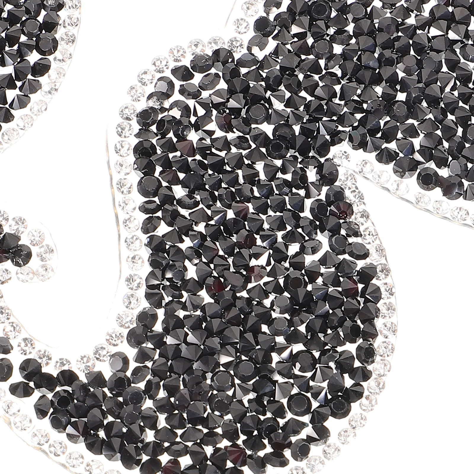 

5Pcs Mustache Rhinestones Black DIY Badges Sew On Patches Clothes Repair Material Jeans Beard Sewing Applique Decor Patch