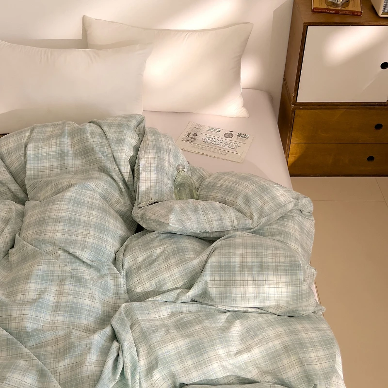 

2026 New All-cotton Class A Striped Washed Cotton Quilt Cover Skin-friendly and Comfortable Bedding Covers 160X210 220X240