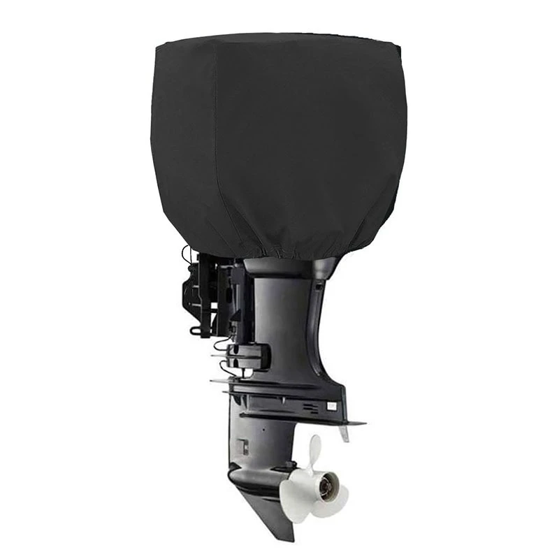 420D Silver-Coated Outboard Motor Protective Cover, Waterproof And Dustproof Motor Engine Half Cover, L: 25-40HP Durable