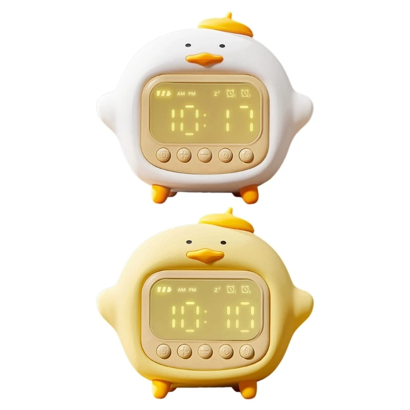 12PD Ok to Wake Alarm Clock Toddlers Night Light Clock for Bedroom Alarm Clock Birthday Gift Duck Alarm Clock for Kids