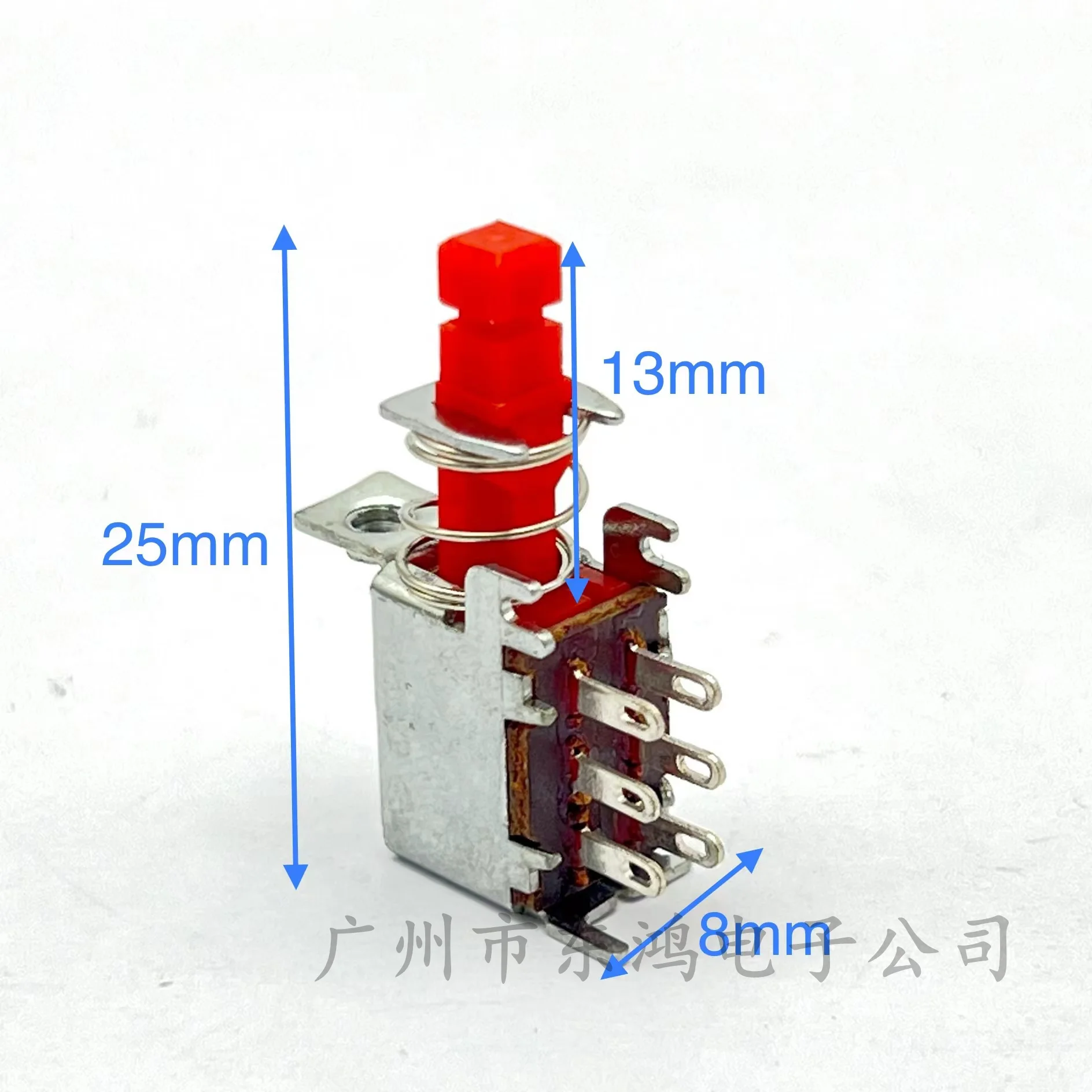 10 PCS A03 piano key with ear button inching A03-04M straight key switch A03-03 self-locking double-row six-pin