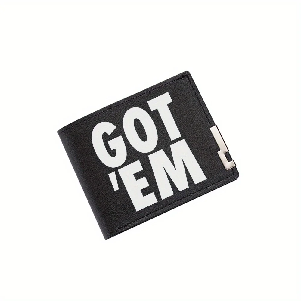 

GOT 'EM bold white letters Men's Wallet Printing Design Simple Modern Stylish Business Father's Boyfriend's Christmas Lover's Gi