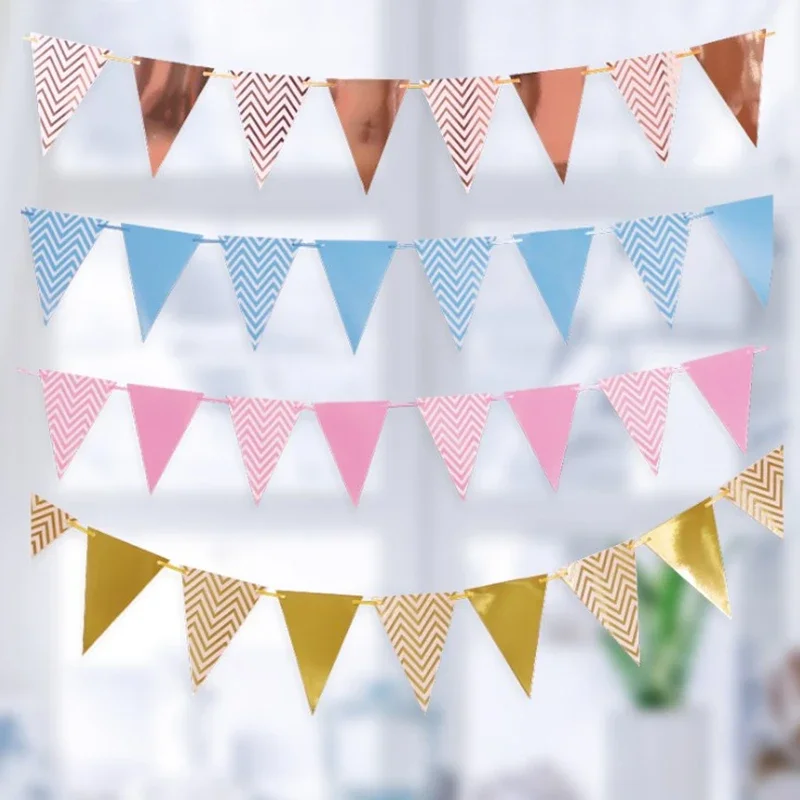 Gold Silver Glitter Bunting Banner - DIY Party Wedding Decoration