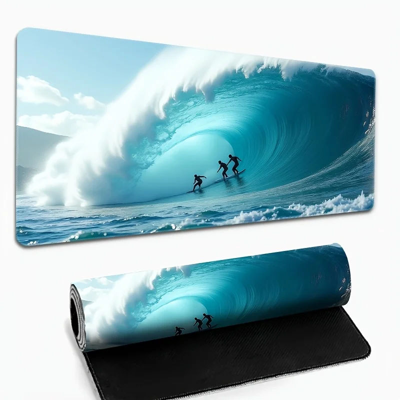 Ocean Surf series HD mouse pad features an extra-large and durable rubber base, making it suitable for both study and office use