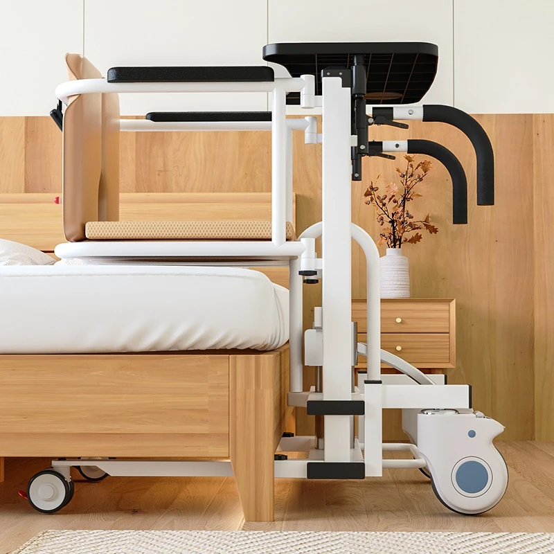 Disabled Hydraulic Chair Multifunctional Transfer Lift Chair Adjustable Sitting Commode Chairs Elderly Wheelchair Walking Aid