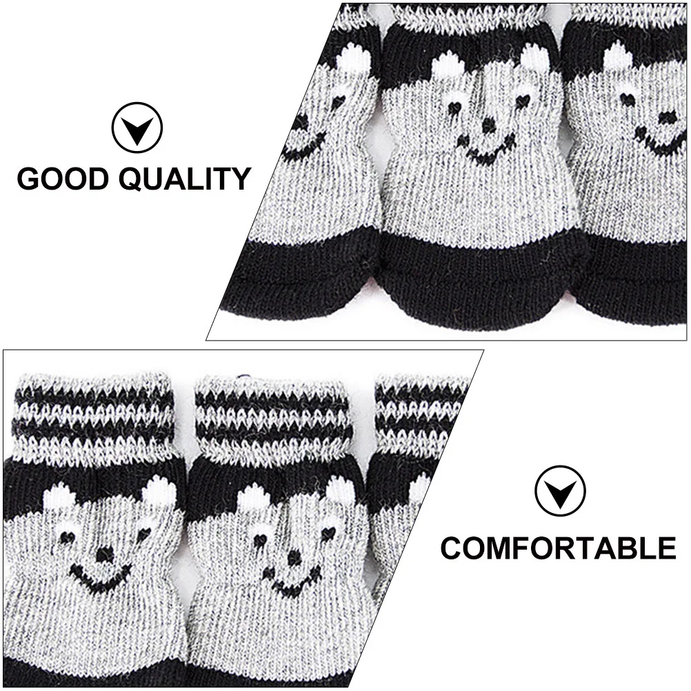 

3Pairs Pet Socks Anti-Slip Paw Protectors Soft Comfortable Indoor Dog Socks Puppy Non-Slip Footwear Stockings Pet Paw Protectors