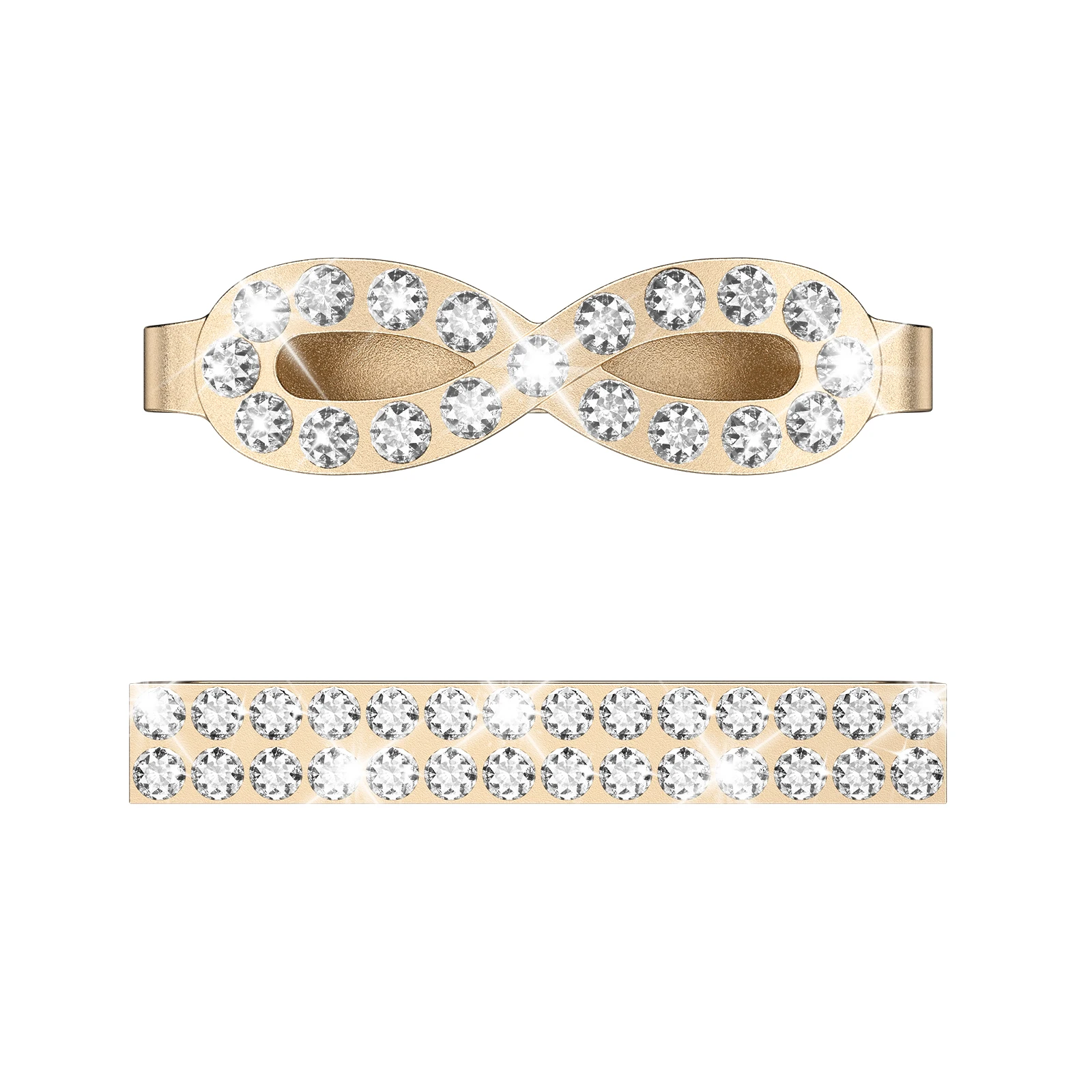 Diamond Strap Decorative Ring For 20mm Width Silicone Strap Happy Glasses Start Shape Decoration Metal Charms Strap Accessory image 6