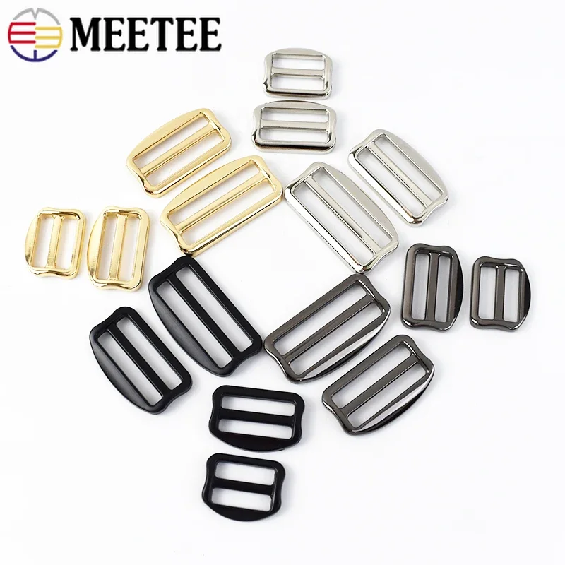 

5/10Pcs Meetee 20-38mm Metal Ring Buckles for Bag Strap Tri Glide Adjust Buckle Webbing Connector Hook DIY Hardware Accessories