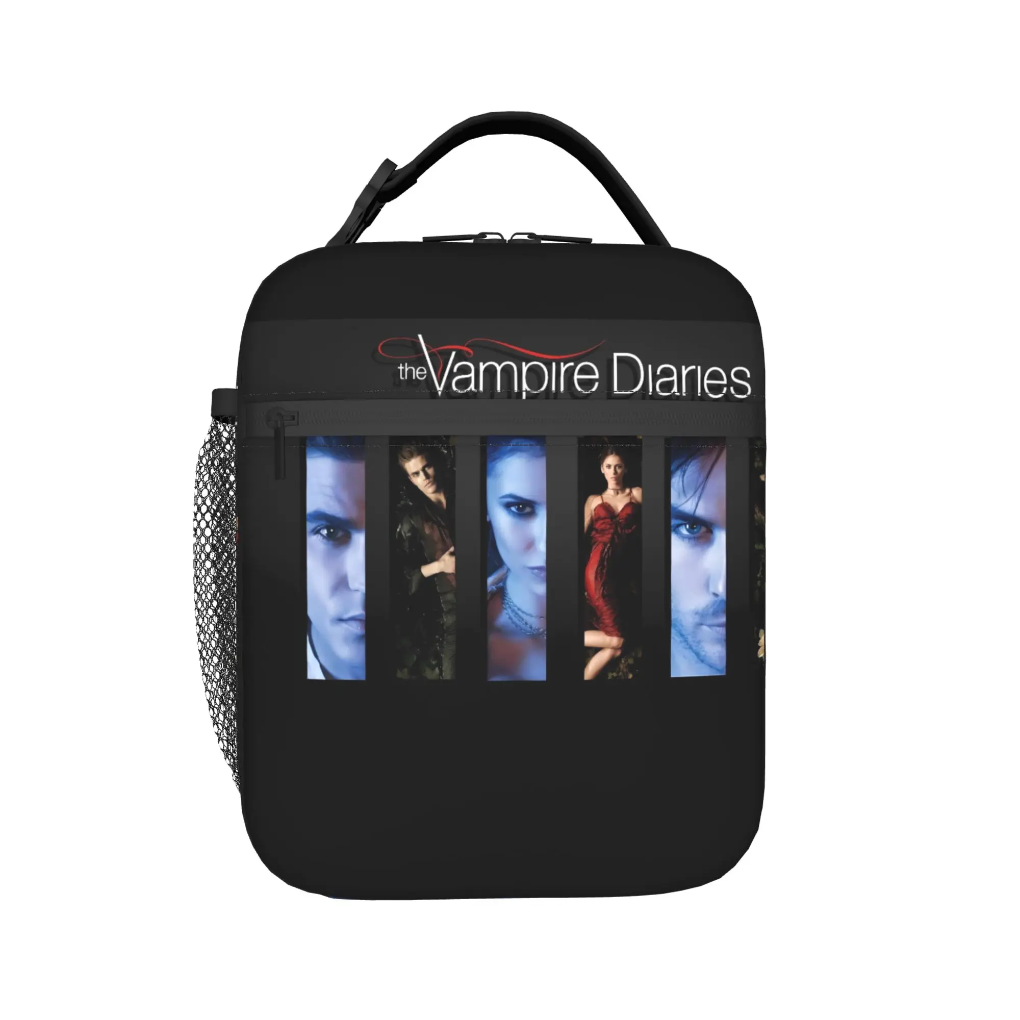 The Vampire Diaries Resuable Movie Lunch Bag Damon Salvatore Lunch Box For Child Picnic Cooler Bag Oxford Thermal Tote Handbags