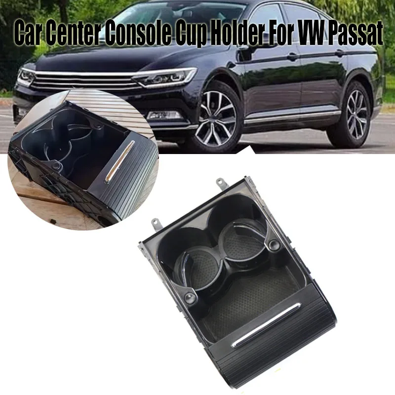 

Держатель для стаканов в центральной консоли автомобиля для VW Passat B6 B7 2006-2015, для VW CC 2009-2015, черный пластиковый передний держатель для стаканов, автомобильный держатель для стаканов
