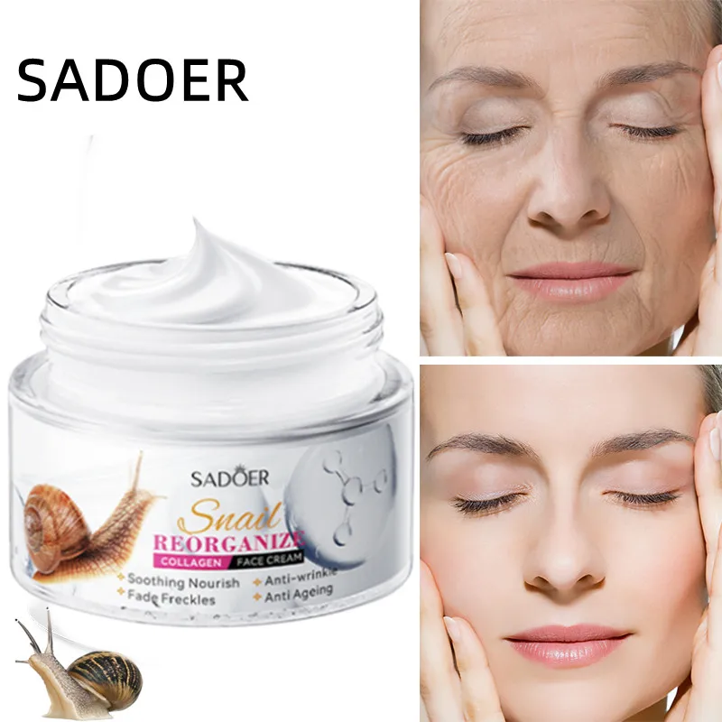 

Snail Face Cream Collagen Anti-Wrinkle Whitening Facial Cream Hyaluronic Acid Moisturizing Anti-aging Nourishing Serum Skin Care