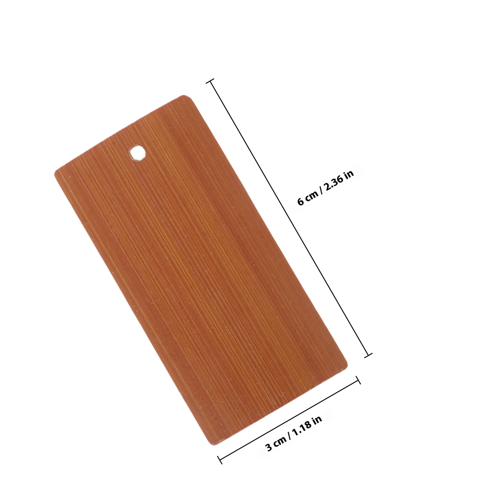 50pcs Bamboo Chip Keychain Pendant 60X30Mm Diy Sculpture Decoration For Bag Car Creative Keyring Jewelry Craft