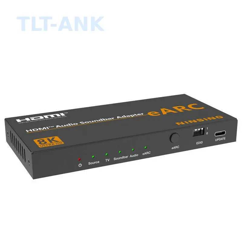8K HDMI Audio Extractor Processor with ARC/eARC Function, HDMI Soundbar Audio Splitter Converter for Sound Bar Speaker