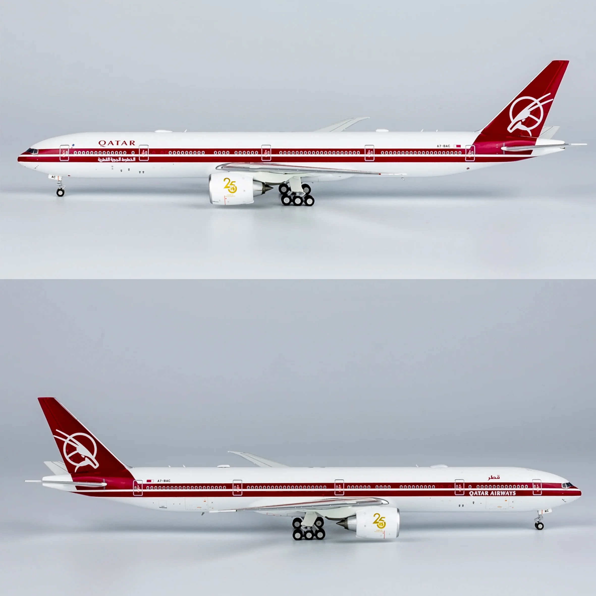 NG QTR022 1:400 قطر B777-300ER نموذج طائرة A7-BAC نموذج مجموعة سبائك (الكبار)