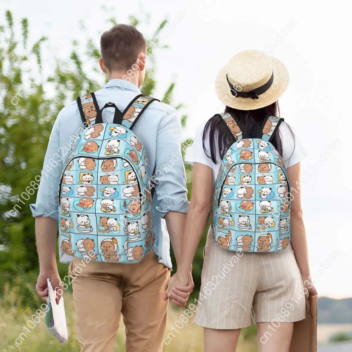 Bubu Dudu Panda Bears Cartoon Backpack Casual School Hiking Travel Daypack Collection Cute Laptop Computer Canvas Bags Sports