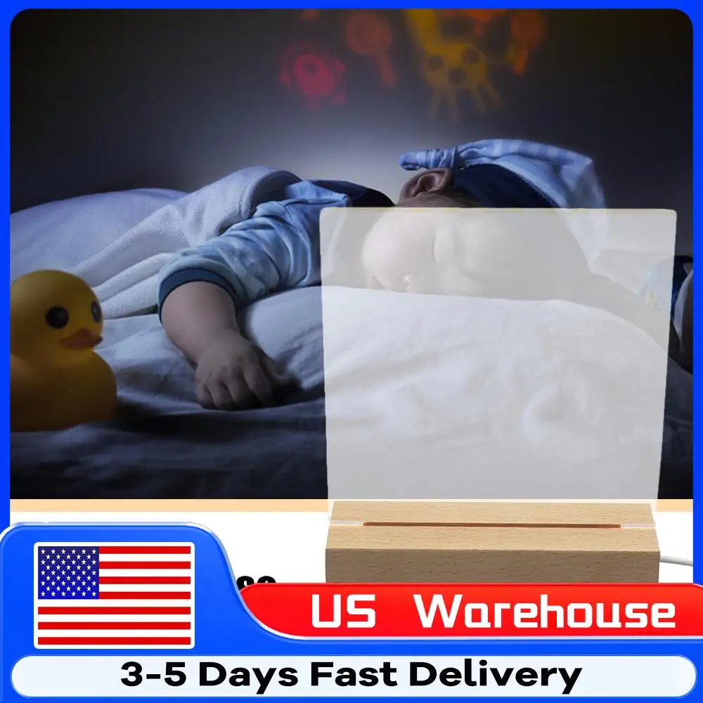 

Wooden Lighted Display Base Rectangle Crystal USB Lighted Stand for 3D Handmade Art Lantern Stand Home Decoration