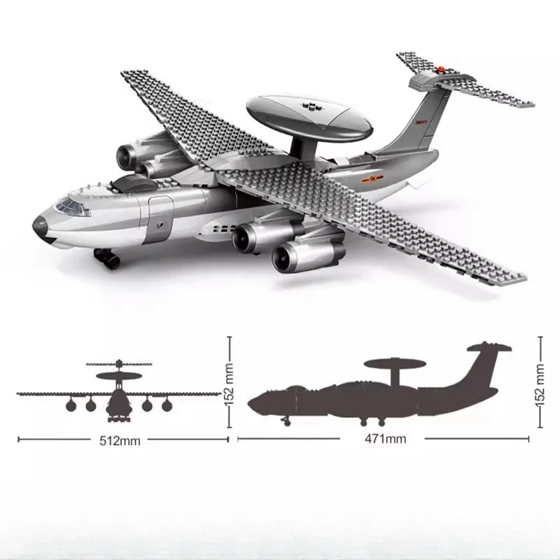 โมเดลเครื่องบินบล็อกตัวต่อ KJ-2000 199ชิ้นสำหรับเป็นของขวัญสำหรับเด็กผู้ชายงานฝีมือนักรบทหารสมัยใหม่