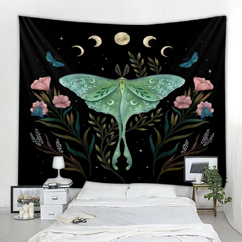 

Beautiful Butterfly Pattern Tapestry Bohemian Wind Wall Painter Decoration Bedroom Background Wall Hanging