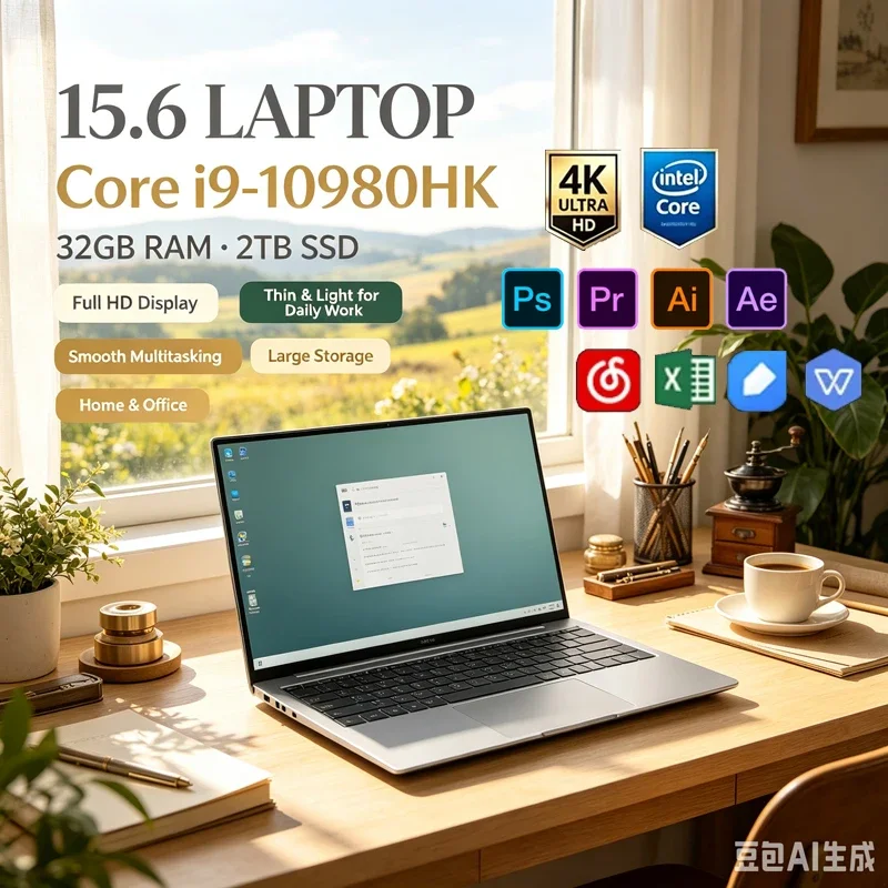 Aliexpress 15.6" Ultrabook Laptop, Core I9‑10980HK, 32GB DDR4 2TB NVMe SSD, Win11 Pro, WiFi6 BT5.2, 4K Display, Ideal for Gaming & Business - Aliexpress Deal