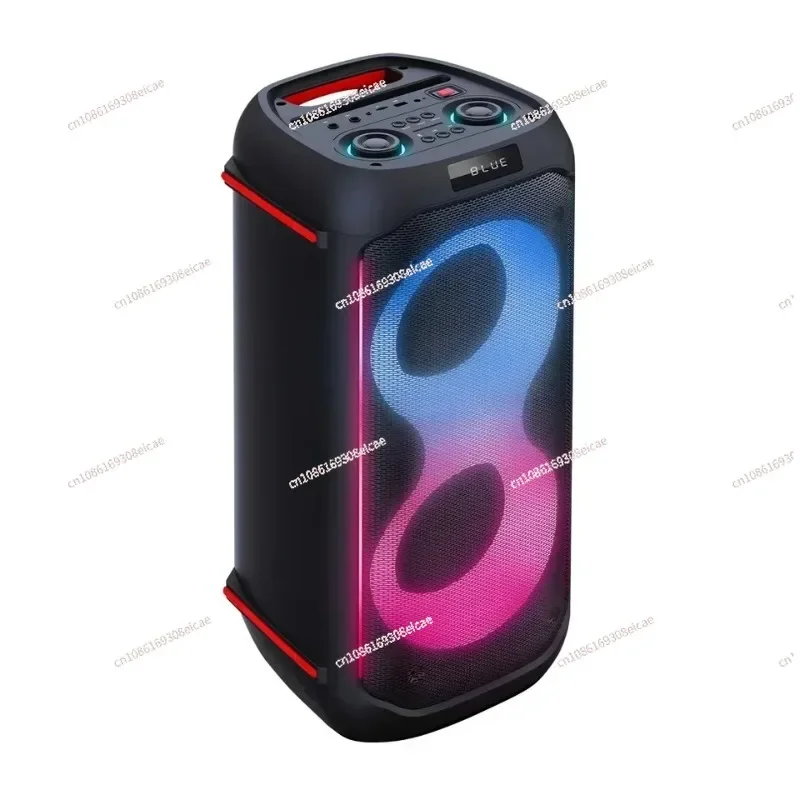 Party Box 710 New Dual 6.5inch High Power Blue Tooth Speaker Wireless Microphone High Volume Audio 60W Portable Trolley Speaker