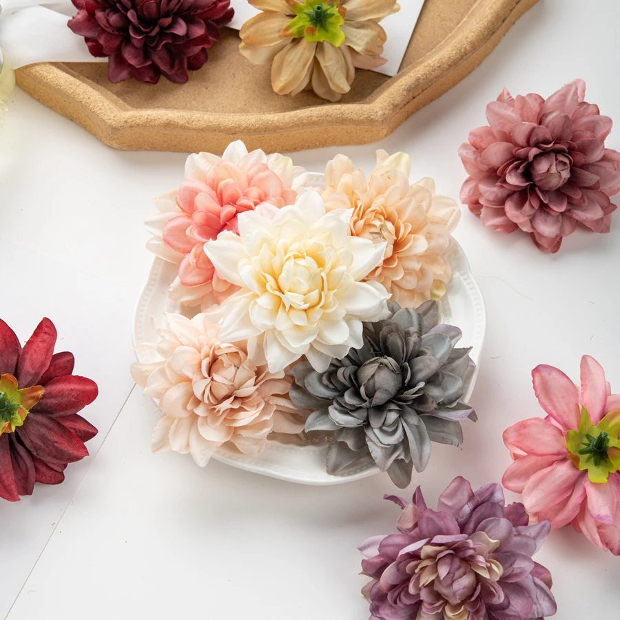 5/10 Stück künstliche Blumen Seide Chrysantheme DIY Geschenke Box Sammelalbum Hochzeit Bogen Hausgarten Dekor Weihnachtskränze Ausverkauf – Detail 2