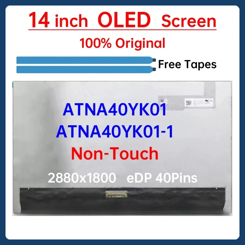 

14 "OLED ЖК-экран для ноутбука ATNA40YK01 ATNA40YK01-1 ATNA40YK01-0 для Lenovo ThinkPad T14s Gen 3, замена матричной панели дисплея