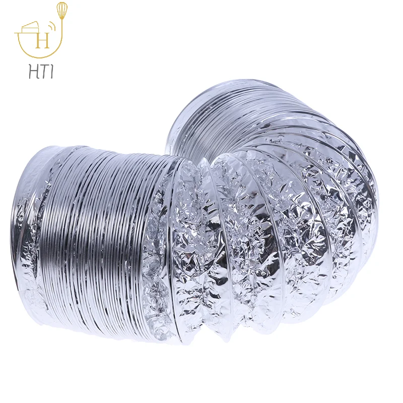 4inch Aluminum Ventilator Pipe Air Ventilation Hose Flexible Exhaust Duct 1.5M