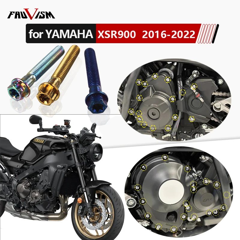 

Motorcycle Engine Bolts 40pcs Stainless Steel M6 Hex Head Socket Head Cap Screws and Nuts Suitable for Yamaha YAMAHA XSR900