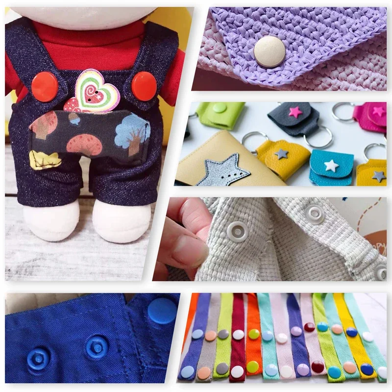 مجموعة المفاجئة البلاستيكية 270 مجموعة من أزرار المفاجئة البلاستيكية T5 مع مجموعة أدوات كماشة سهلة الاستخدام متعددة الأغراض، خياط عائلي DIY