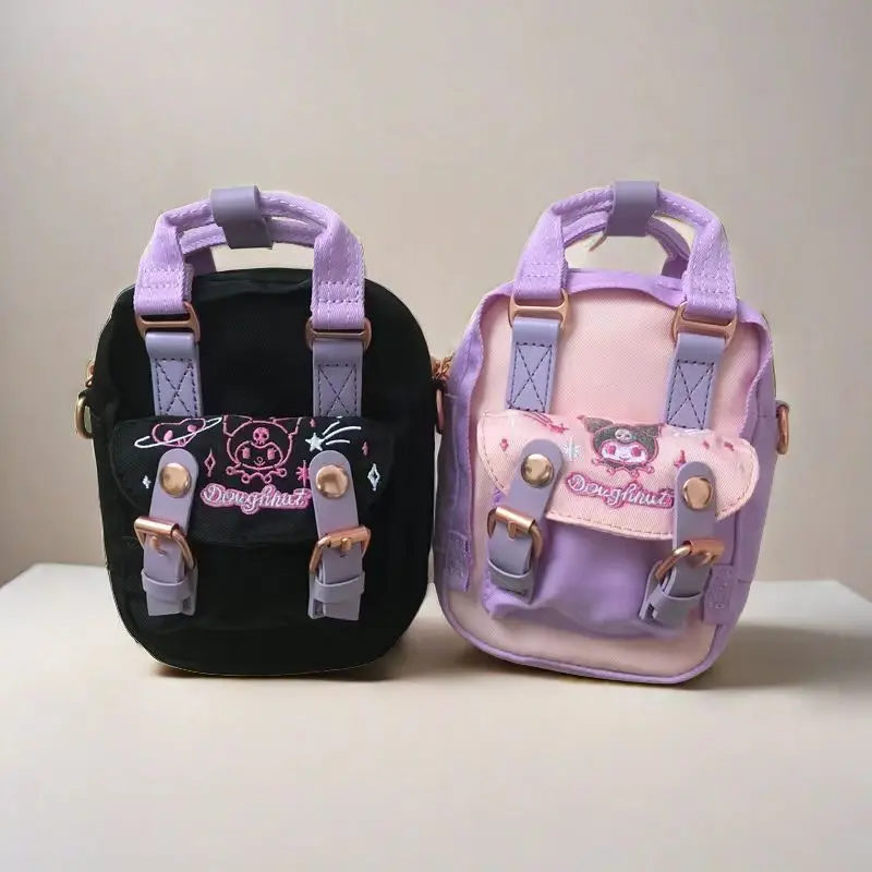 

Anime Kuromi Child Backpack Sanrios Cinnamoroll New Mini Crossbody Bag Nylon Student Sweet Shoulder Bag School Bag Girl Gift