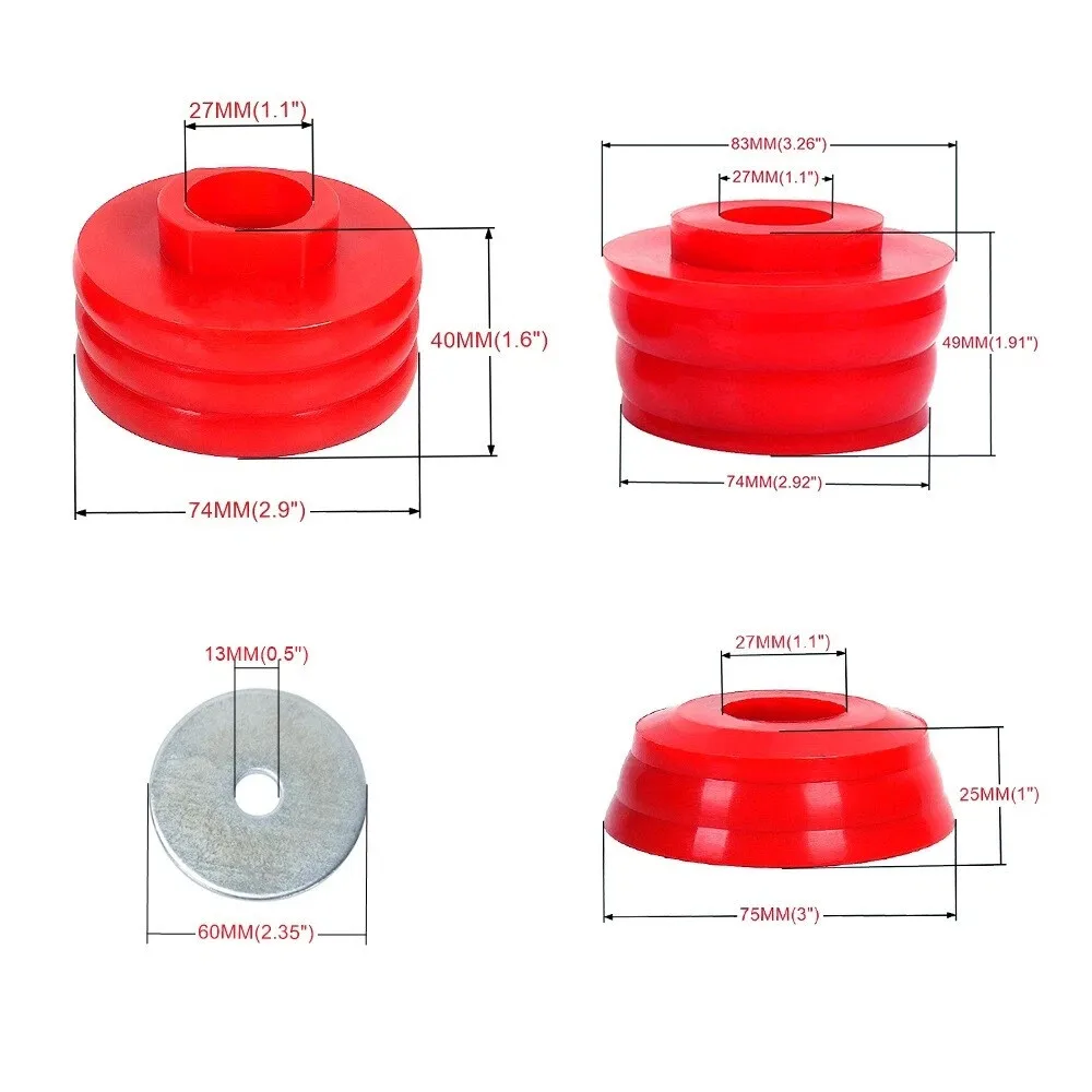 1999-2007년식 포드 F250 F350 슈퍼 듀티용 KF04058BK 차체 캡 마운트 부싱 키트