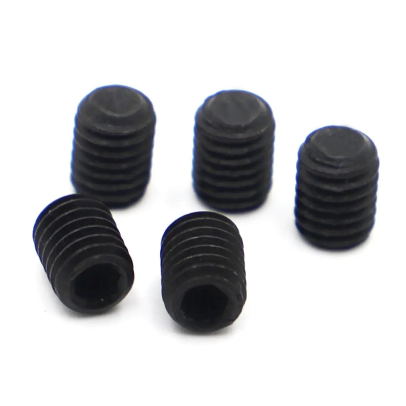 M1.6 M2 M2.5 M3 M3.5 M4 M5 M6 M8 M10 M12 DIN916 Black Grade 12.9 Steel Hex Hexagon Socket Allen Cup Point Grub Screw Set Bolt