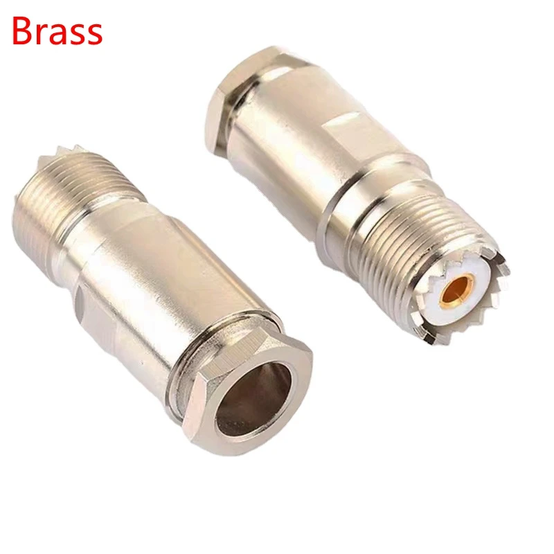 

1-10Pcs SO239 UHF Female Connector SL16 UHF Clamp Solder for RG8 RG213 RG165 LMR400 7D-FB Coax Cable Fast Delivery Brass Copper