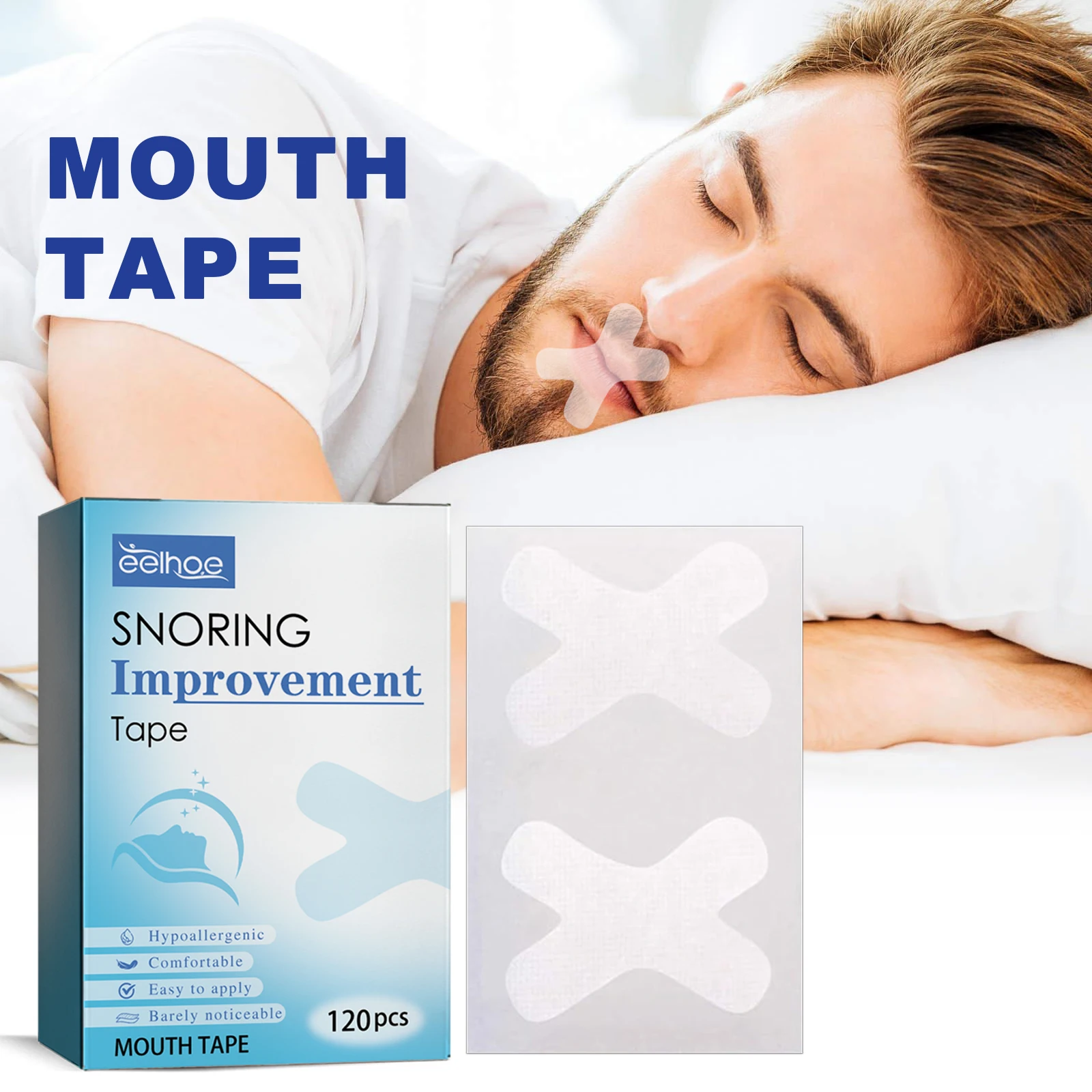 Eelhoe Anti Snoring Patch Promoting Better Breathing Improve Sleeping Quality Reduce Dry Mouth Night Sleep Stop Snoring Sticker