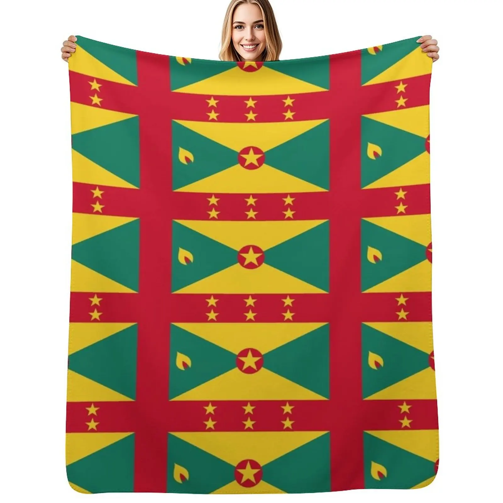 

Grenada flag Throw Blanket Thermals For Travel Sofa Bed Luxury Blankets