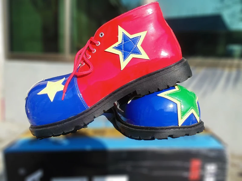 34 センチメートルナイトクラブブーツフェスティバルピエロブーツビッグシューズ男性のためのおかしいジョーカーアクセサリー