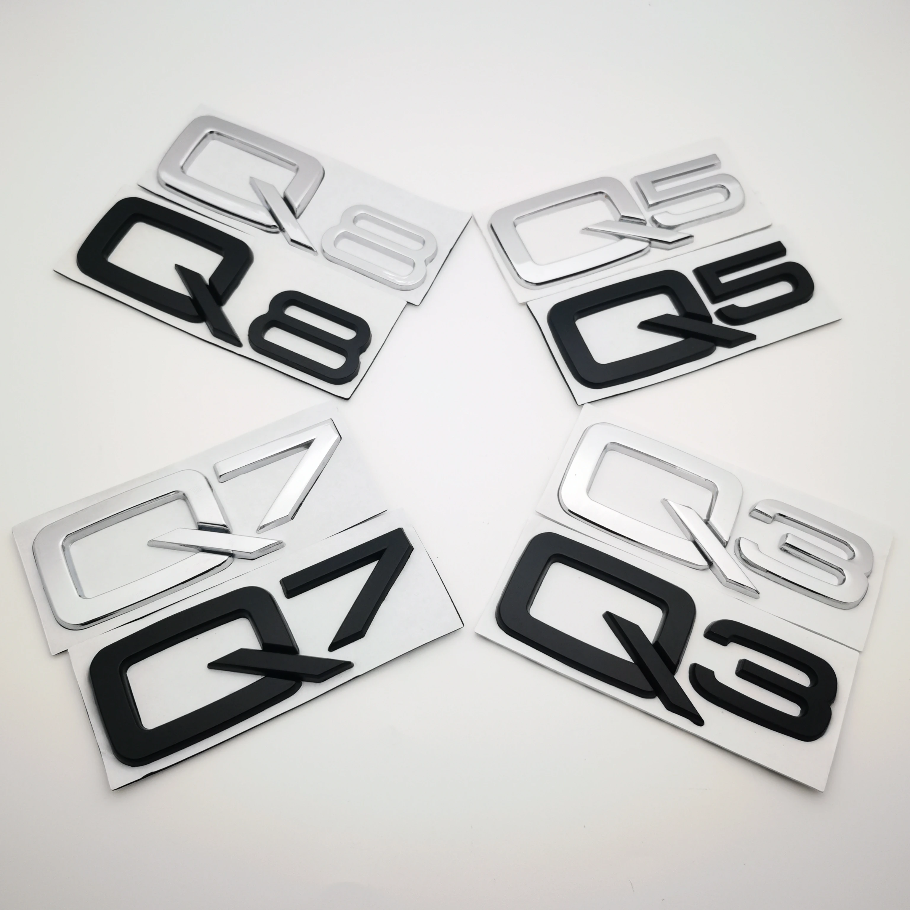 

Q3 Q5 Q7 Q8 3D Letters Numbers Emblem for A3 A4 A5 A6 A7 A8 Q2 Q3 Q5 Q7 Q8 Car Trunk Lid Nameplate Badge Logo Sticker