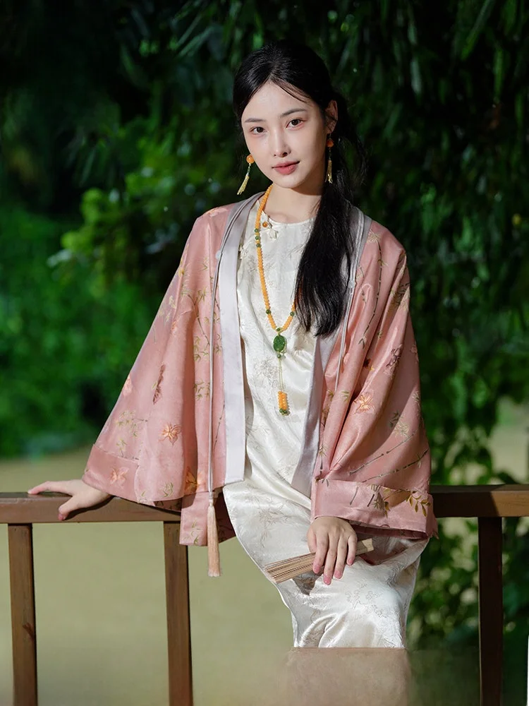 

Ele ort Silk Jaet Женская верхняя одежда Wide Sve Commute Sle V-Ne No-Cuff Regular Thin Seven-Quarter Sve