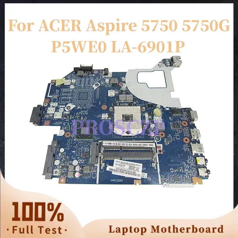 

Материнская плата для ноутбука Acer Aspire NV57 5750 5755 5755G 5750G P5WE0 LA-6901P с HM65 DDR3, 100% тестовая работа (новый оригинал)