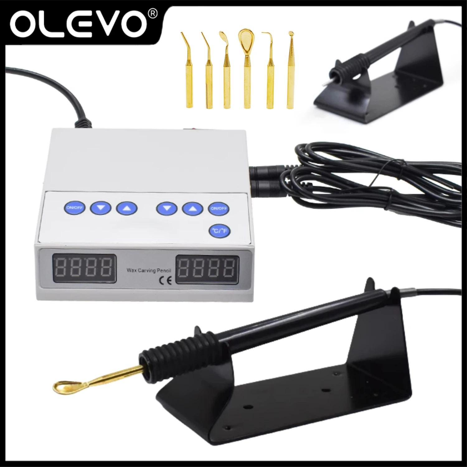 

Dental Wax Carving Pencil Lab Electric Waxer Carver Kit with Double Pen Wax Tips Heat Carving Knife Machine Dentistry Tools