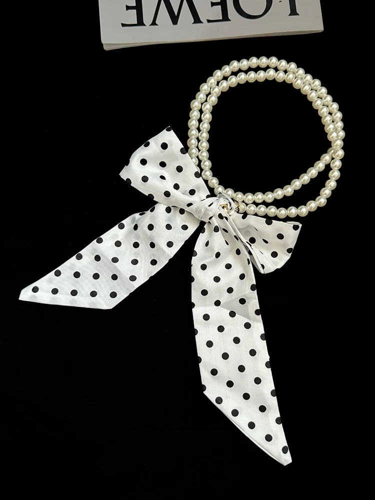 2025-novo-polka-dot-longo-perola-lenco-de-seda-feminino-verao-faion-versatil-high-end-sensacao-deriva-cinto-ne-cachecol-coreano-sle