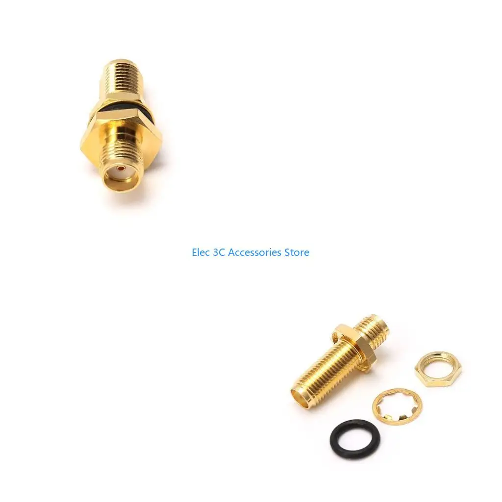Y51A SMA Female RF Connector Straight Coaxial Converter Adapter Panel Mount O-Ri