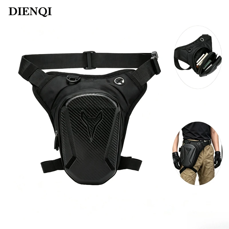 Men's Tactical Waist Bag Waterproof Leg Bag Fanny Pack  Adjustable Strap Utility Pouch for Motorcycling Cycling Daily Outdoor