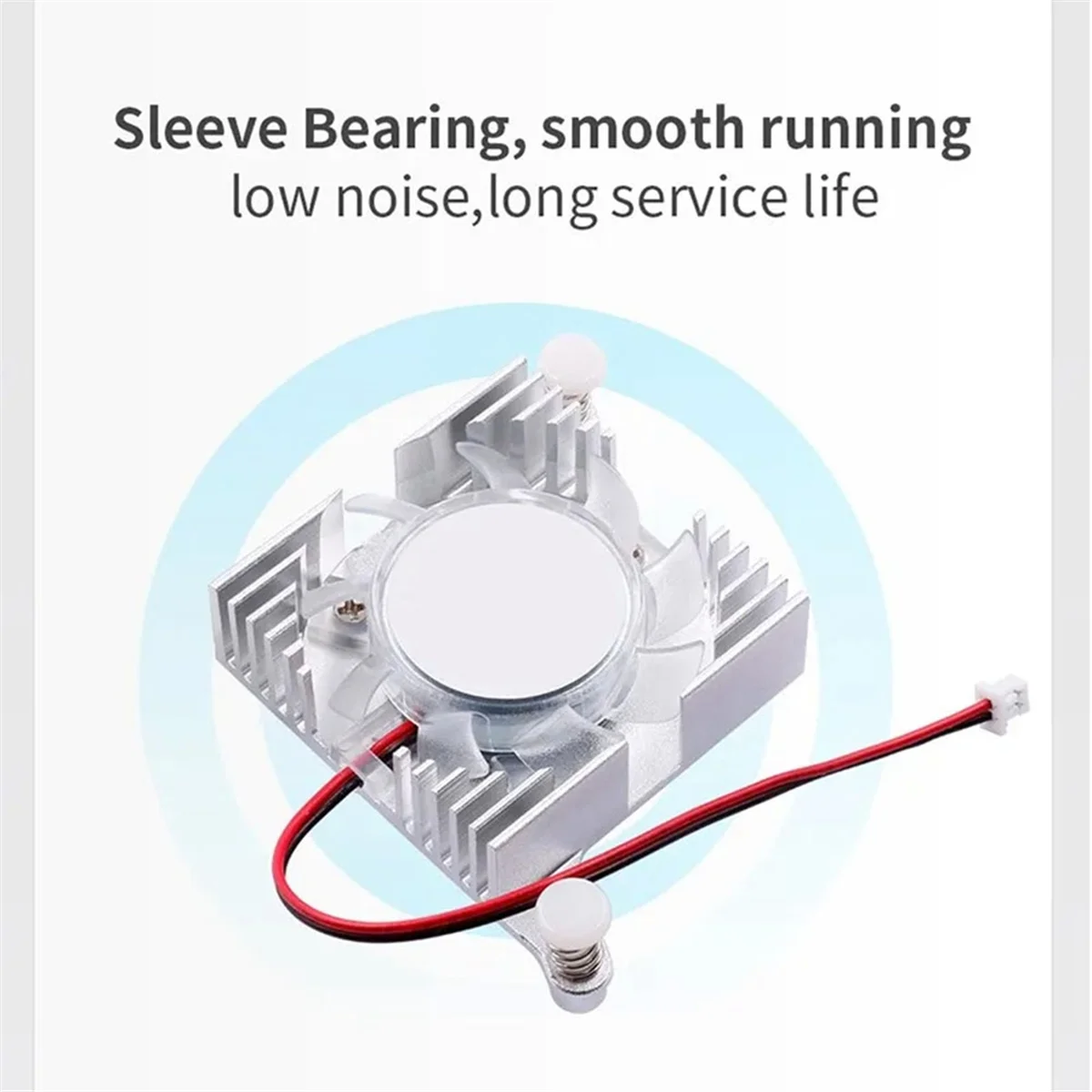 For Orange Pi 5 Plus Integrated Aluminum Heatsinks Active Cooling Fan_Y80A