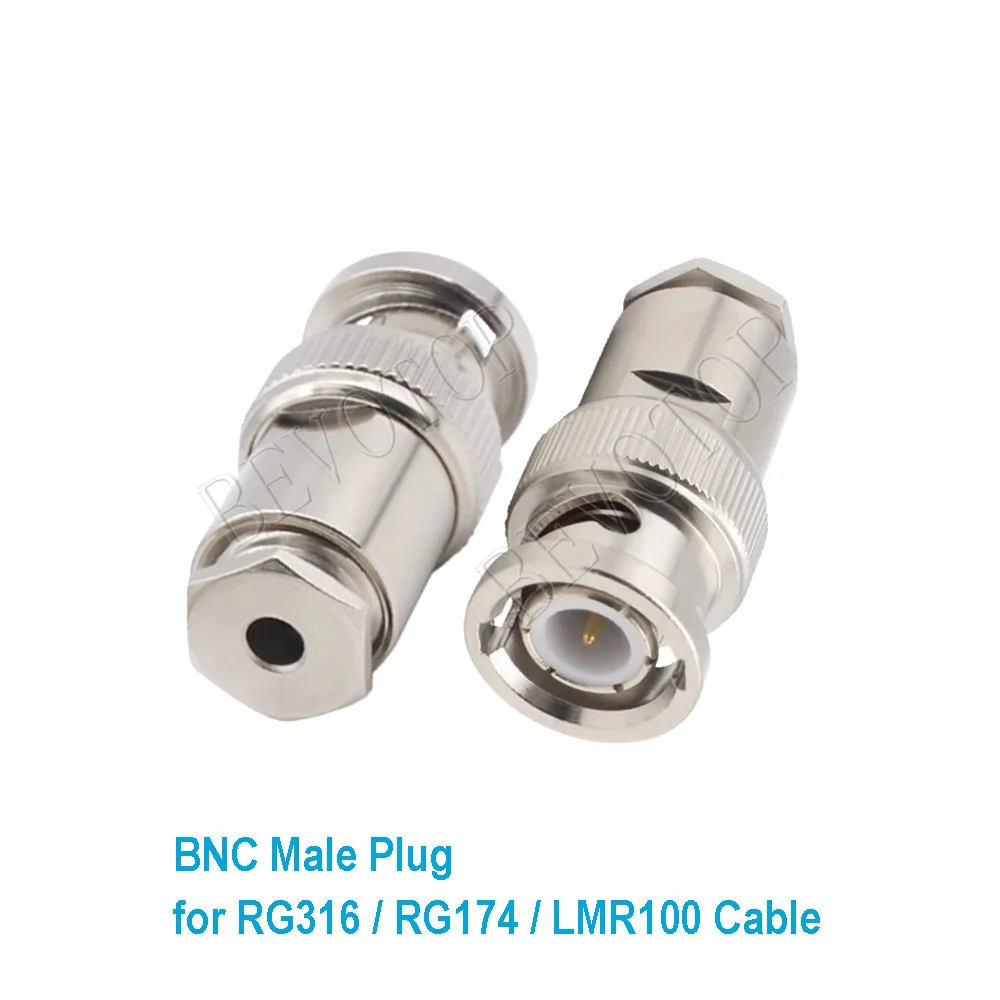 1PCS Connector BNC Male Plug/Female Jack 50-1.5 clamp for RG316 RG174 RG179 LMR100 Cable RF Coaxial Connector