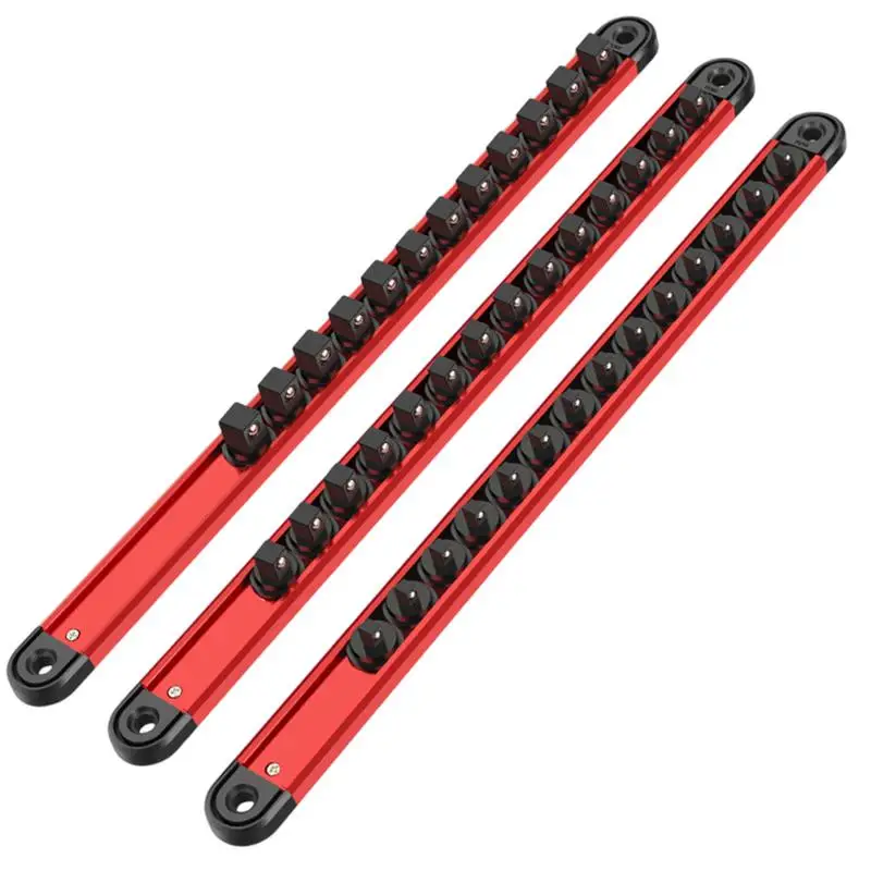 Socket Organizer Rail Socket Rack Aluminum Alloy Organizers For Toolboxes Rack For Wrench Screwdriver Mechanic Tools