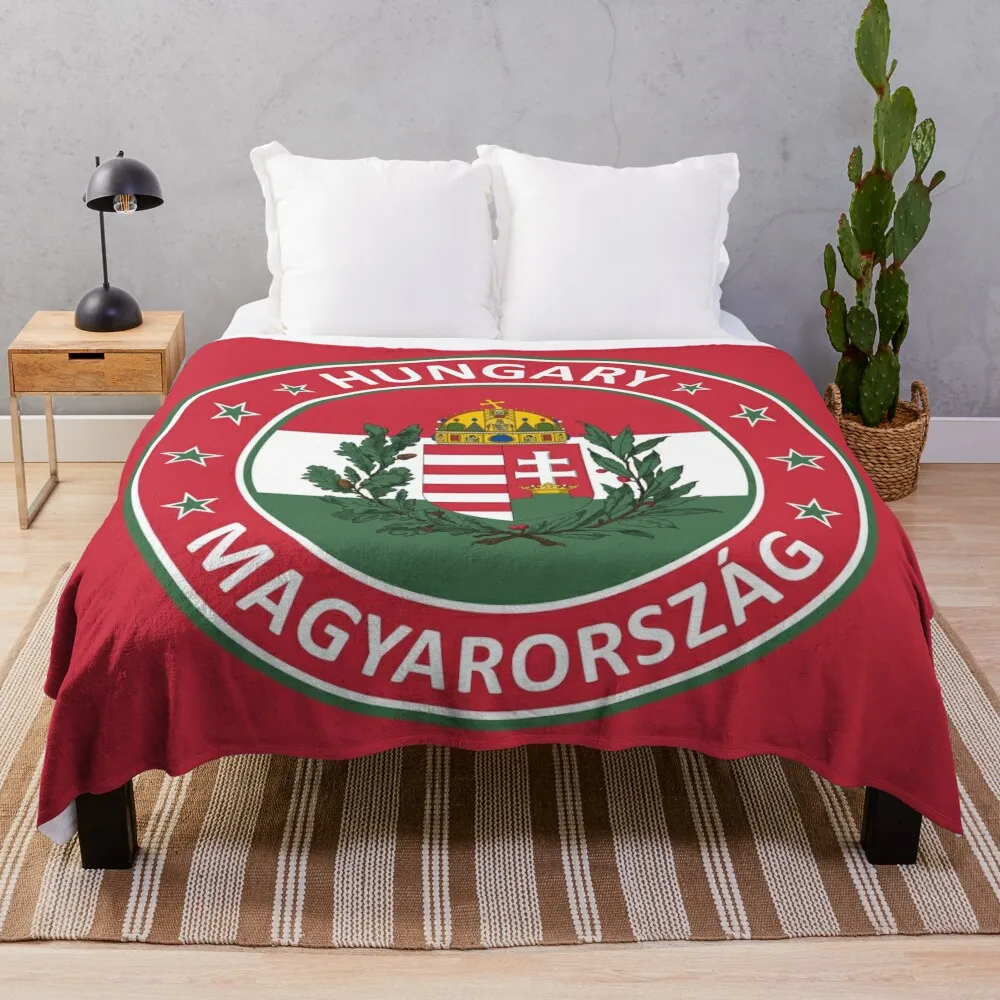 

Hungary Magyarorszag design with Flag of Hungary and Coat of Arms Throw Blanket