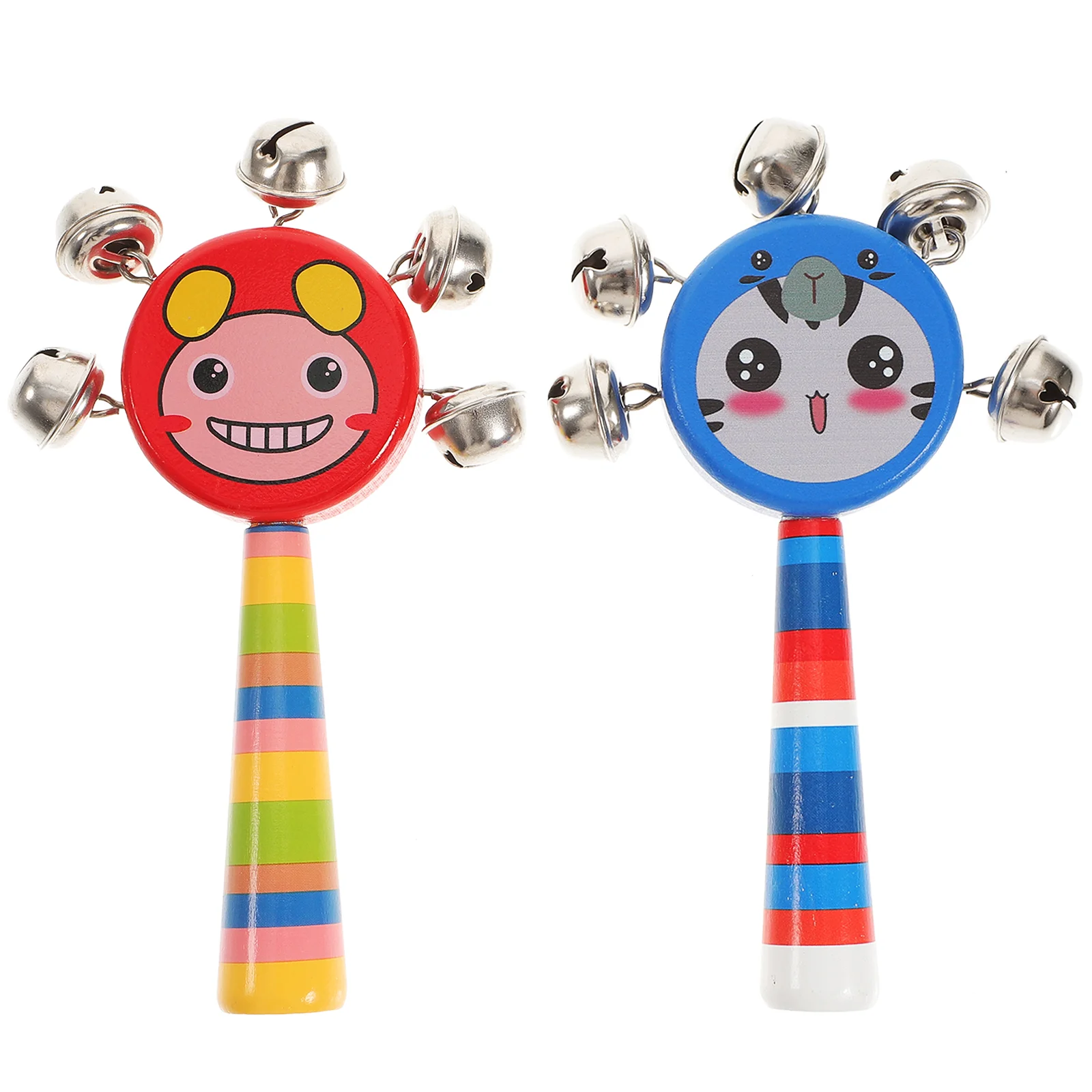 2 PCS Early Education Educational Hand Bell Music Toys Handheld Metal Handbell Infant Musical