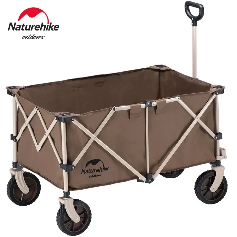 Naturehike Camping Trolley TC02 Heavy Duty Large Capacity 193L Folding Wagon Shopping Beach Garden Pull Trolley Wagon Cart