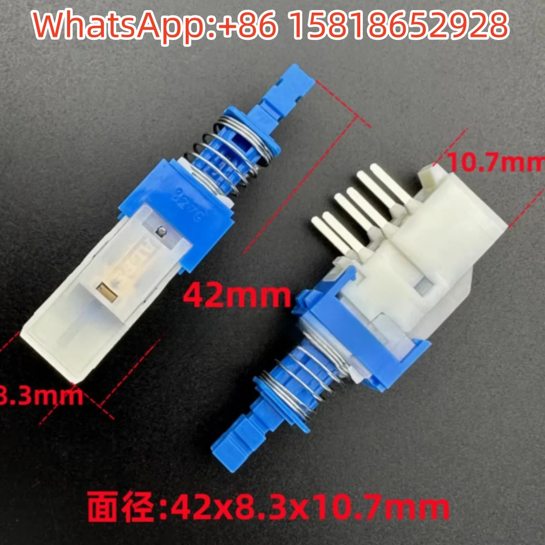 2pcs 327C 348C Self-Locking Switch Double Row 6 Pin Power Button Straight Key Switch Piano Key Switch Button Japan ALPS